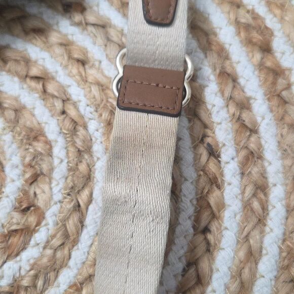 Authentic Coach Legacy Signature Stripe Swingpack Crossbody Bag Khaki Pink - Picture 9 of 9